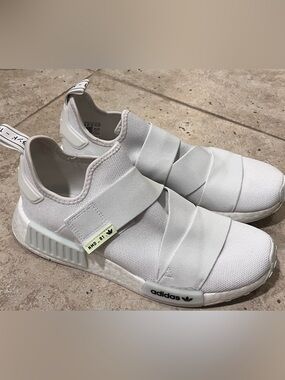 Adidas Women's NMD R1 Slip On Shoes White US Size 10 Elastic Straps NWOB WOW